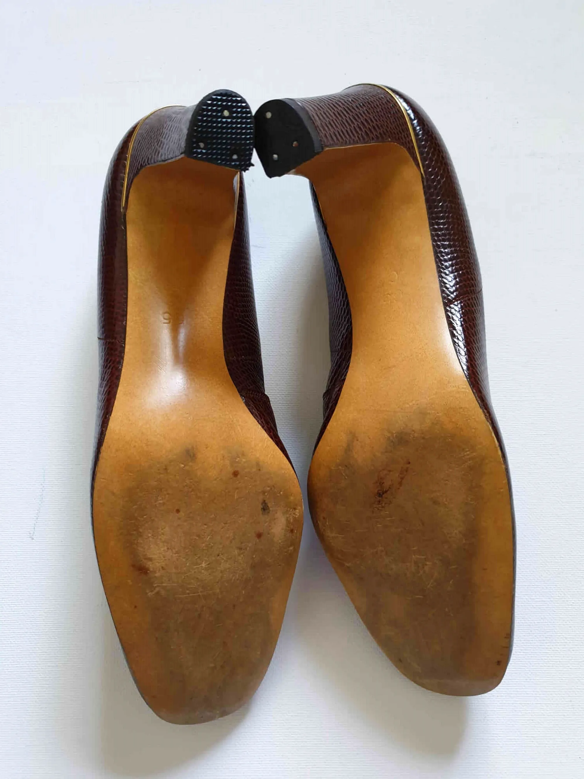 1960s Faux Lizard, Leather Shoes, Pumps, by Miss Holmes