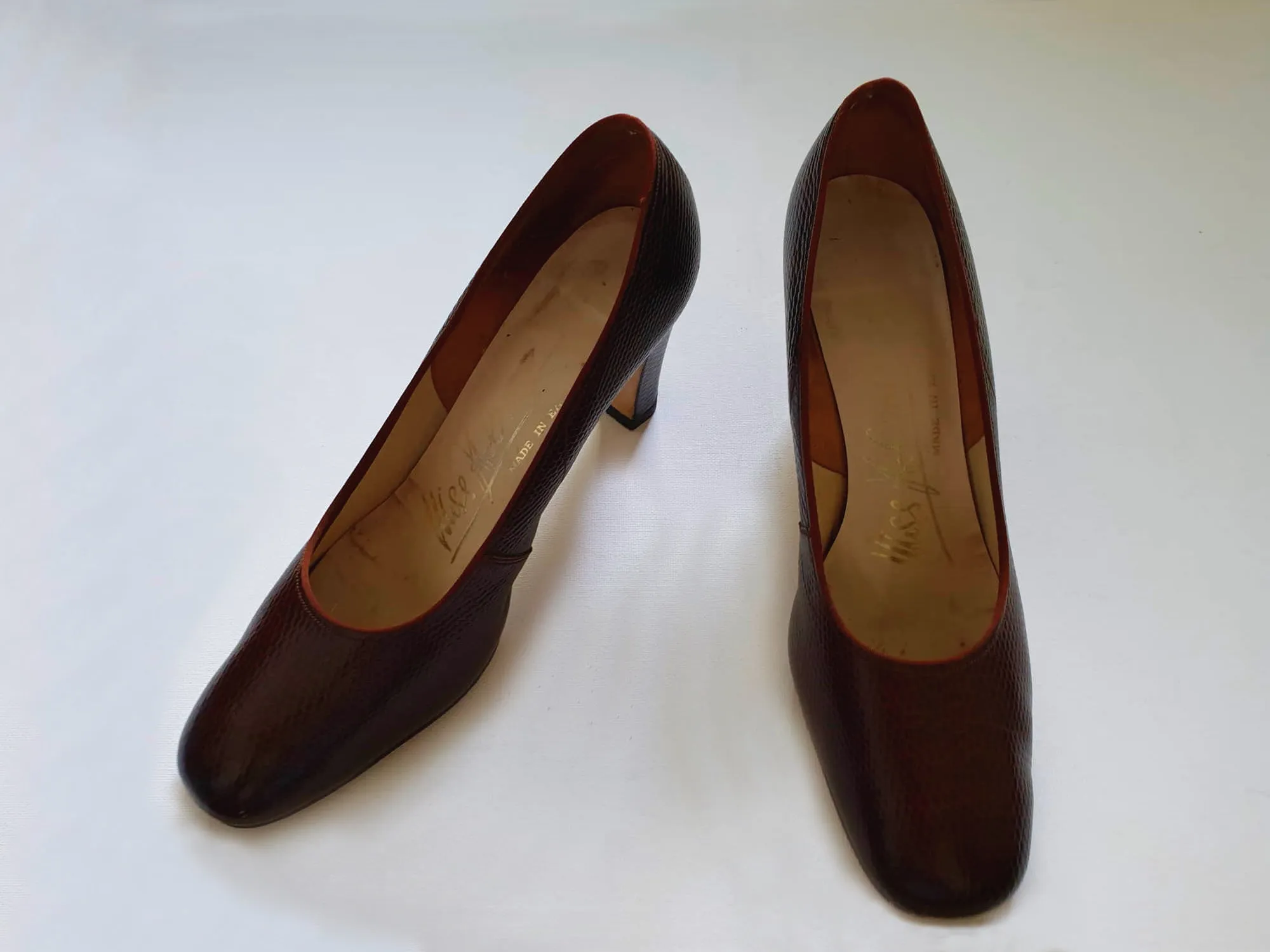 1960s Faux Lizard, Leather Shoes, Pumps, by Miss Holmes