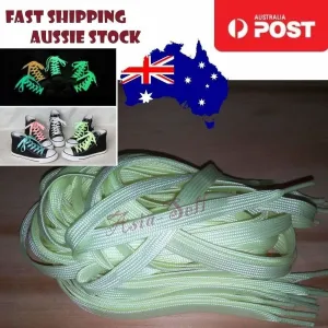 4pcs YELLOW 120cm 47" Glow In The Dark Shoelaces Sports Sneaker Shoe Laces