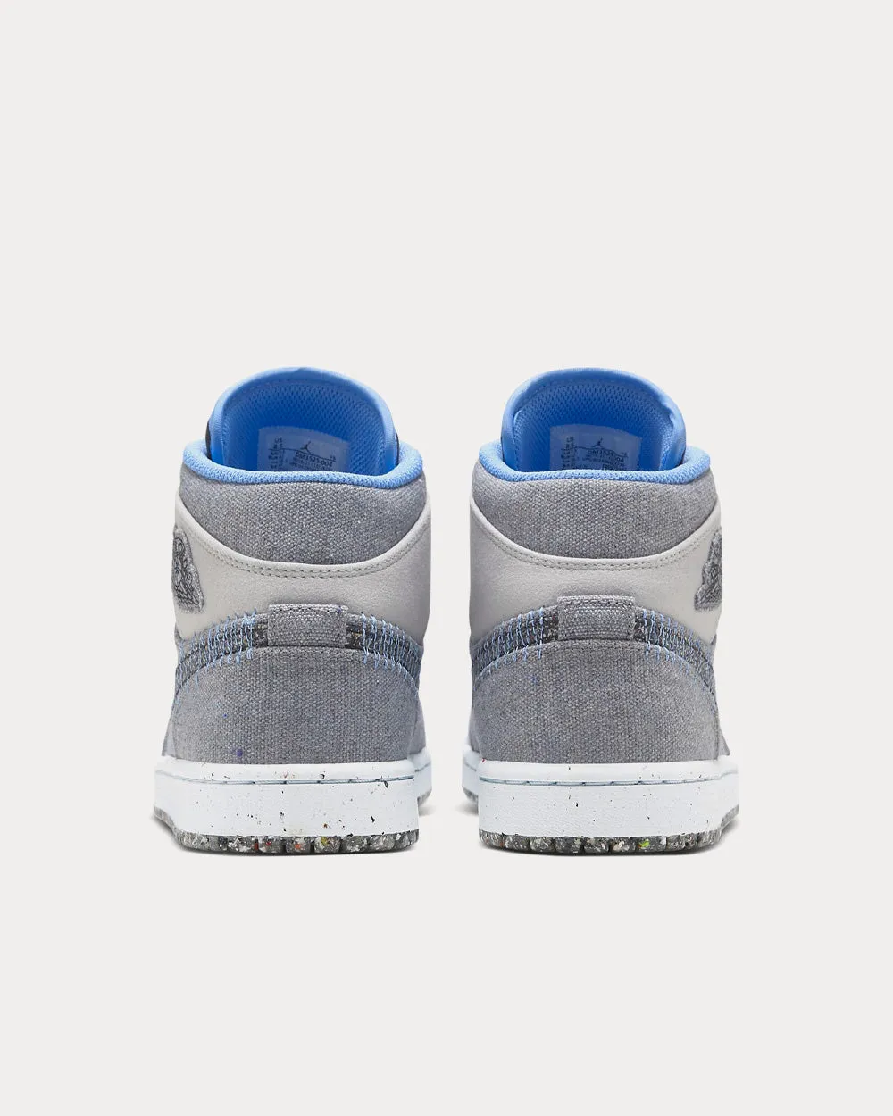 Air Jordan 1 Mid SE Grey Fog / Black / Blue Tint / University Blue High Top Sneakers