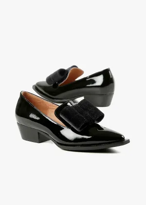 All Black Footwear Pat & Bow Loafer - FS