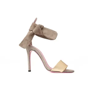 Ankle Tie Stiletto Sandal taupe