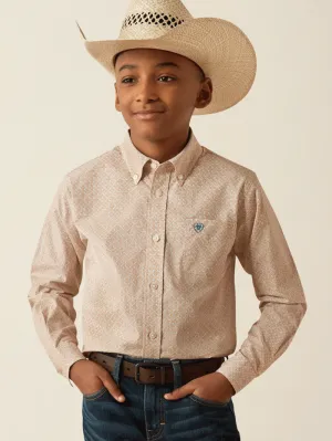 Ariat 10054790 Kids Johnny Classic Fit Shirt Tan