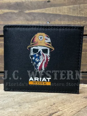 Ariat A3401601 Mens Bifold Born For This Work Wallet American Black