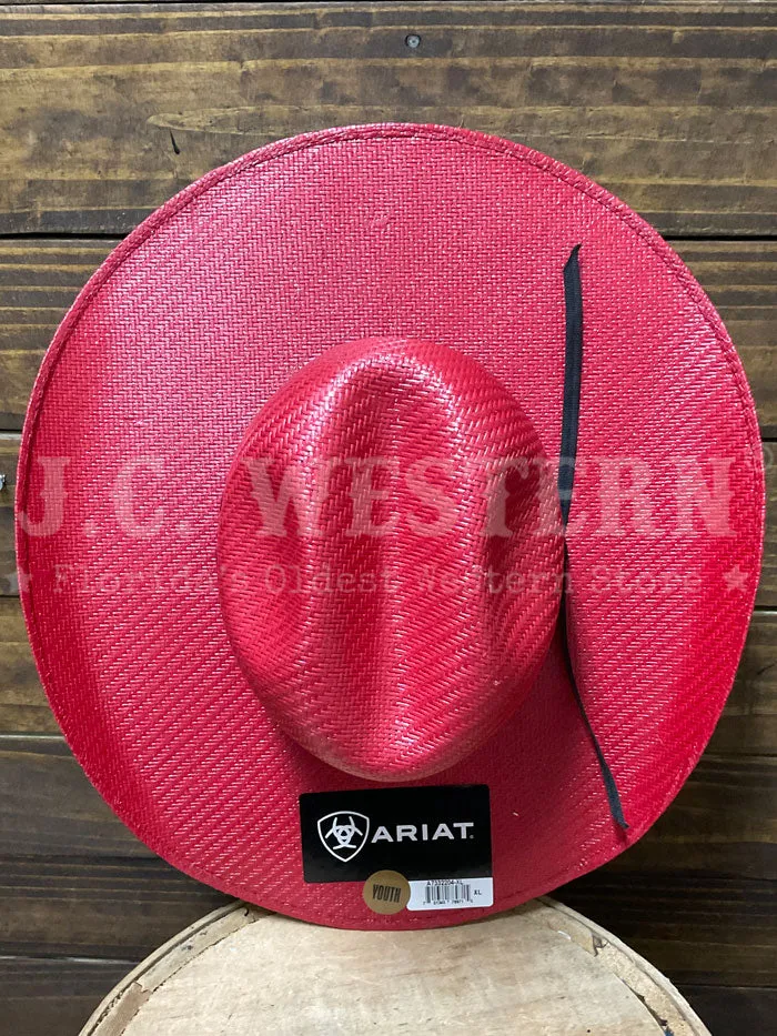 Ariat A7332204 Kids Straw Hat Red