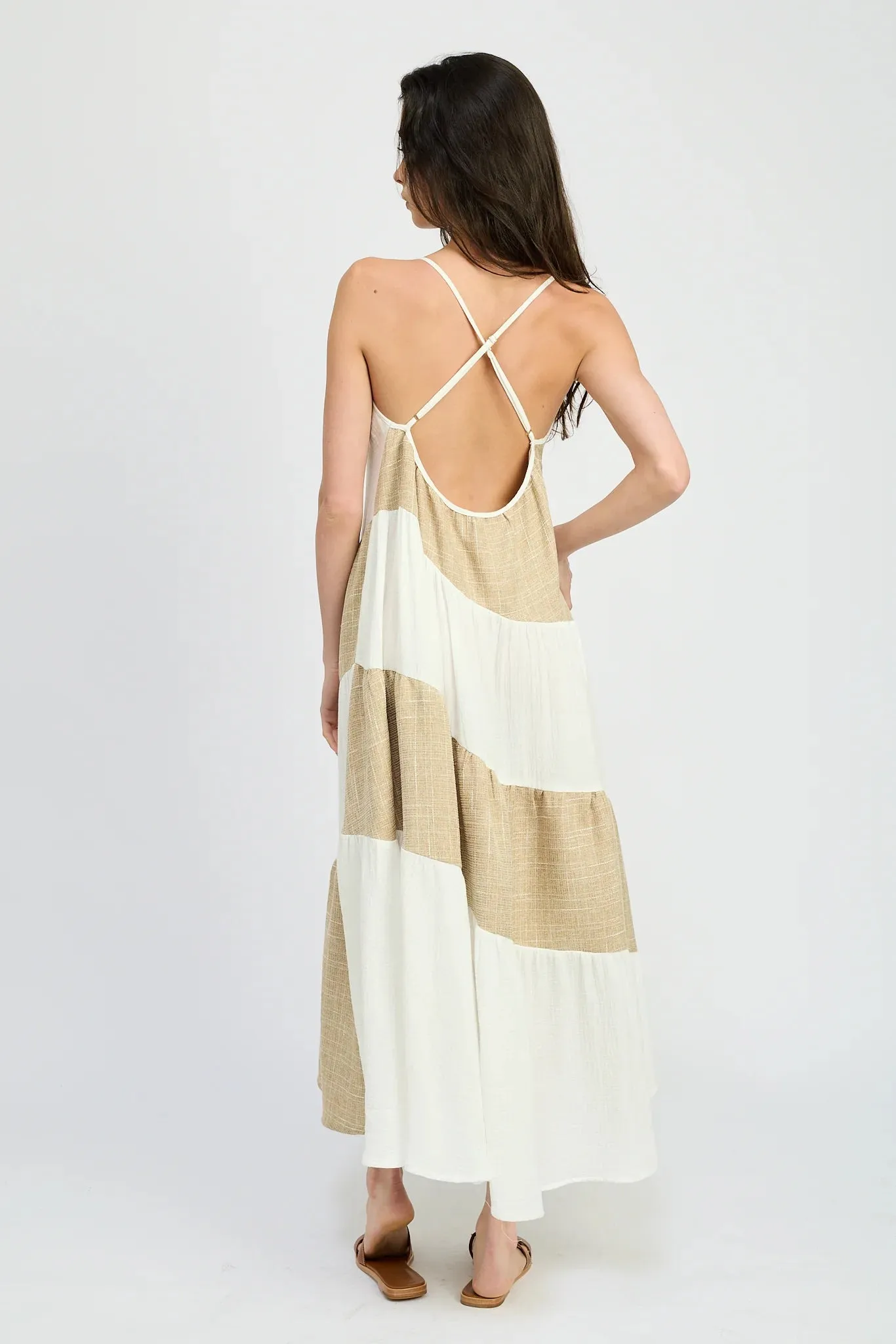 Ava Mixed Media Maxi Dress
