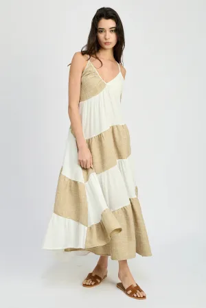 Ava Mixed Media Maxi Dress