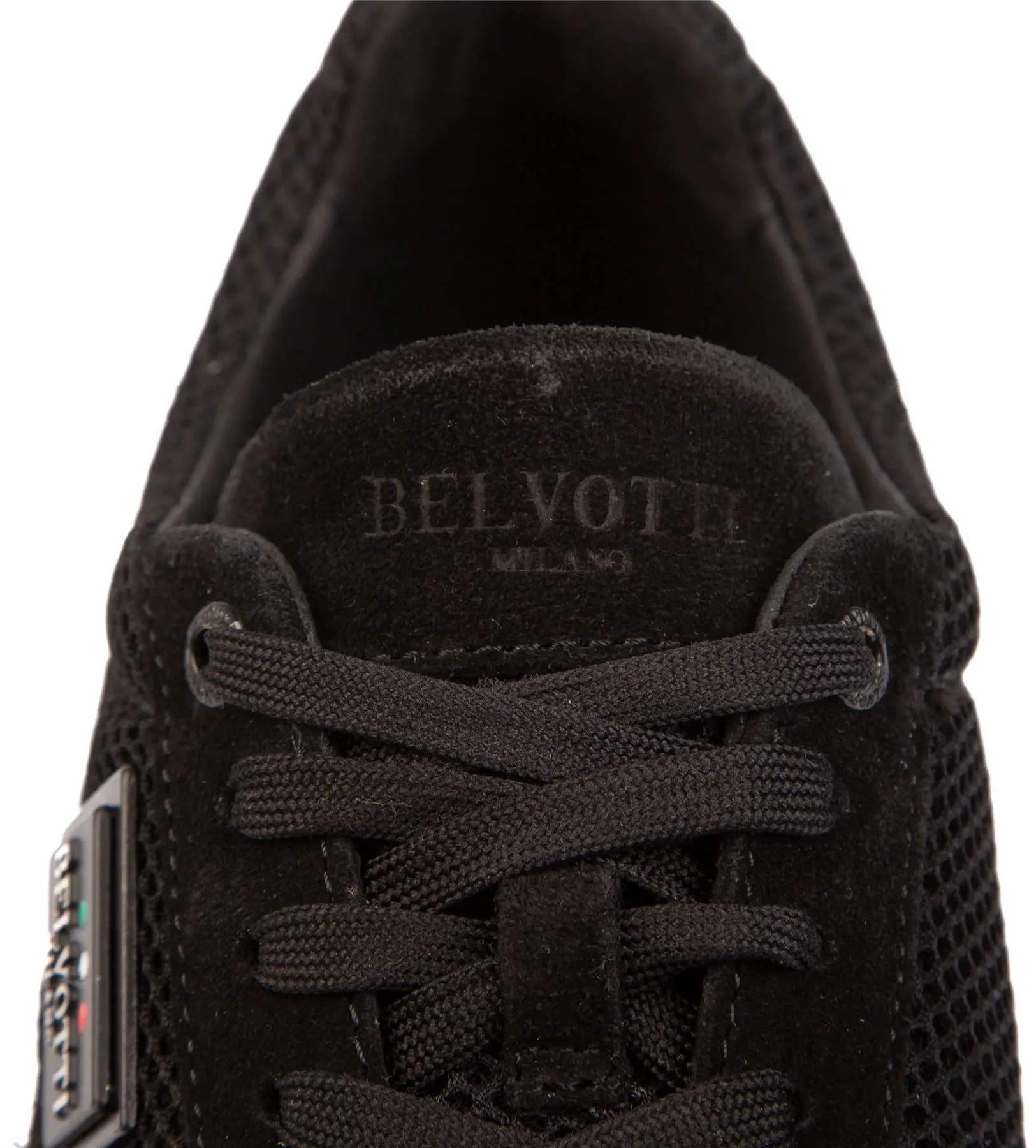 Belvotti Causio Black Black Premium Mens Suede Trainers