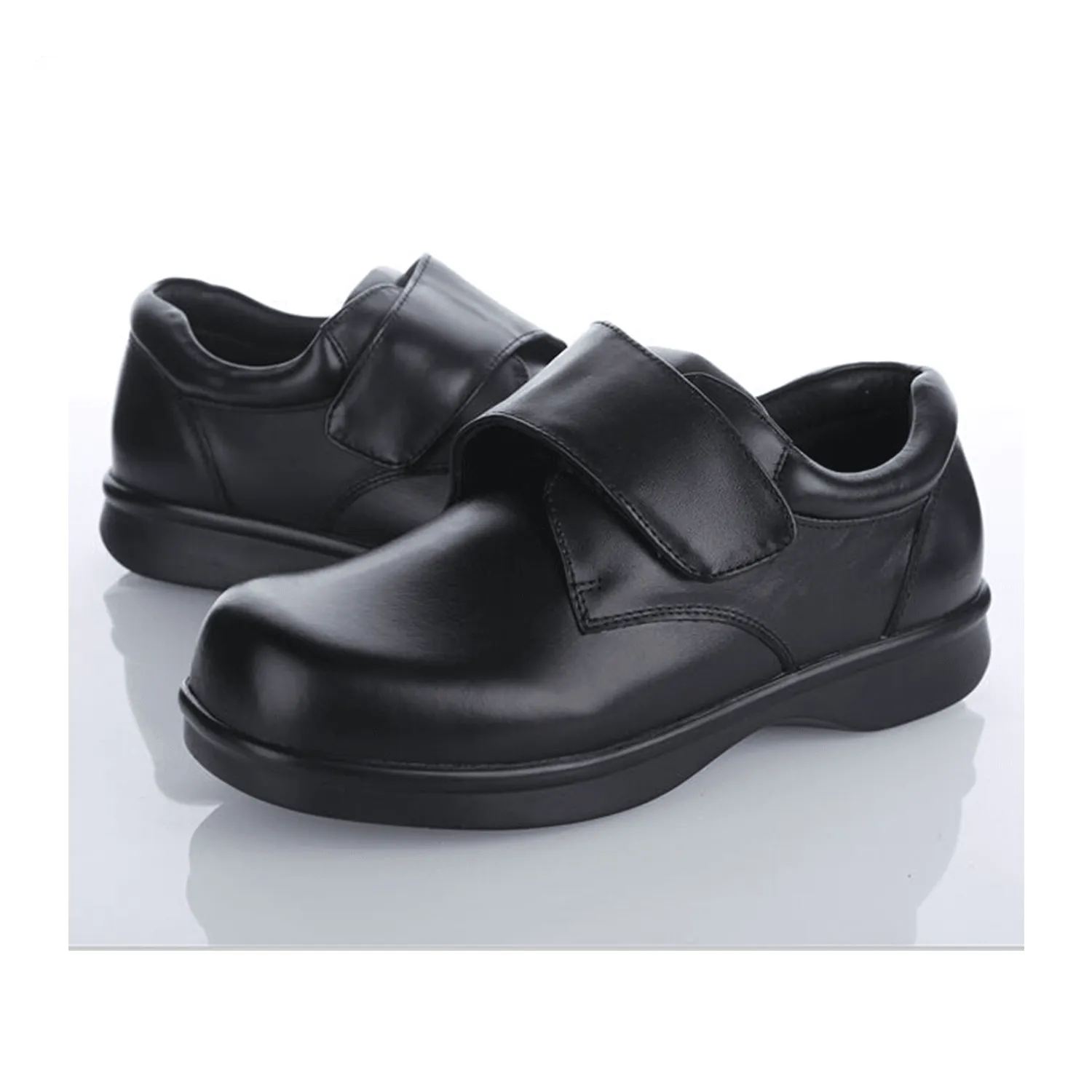 Black Leather Medical Grade Diabetic Footwear