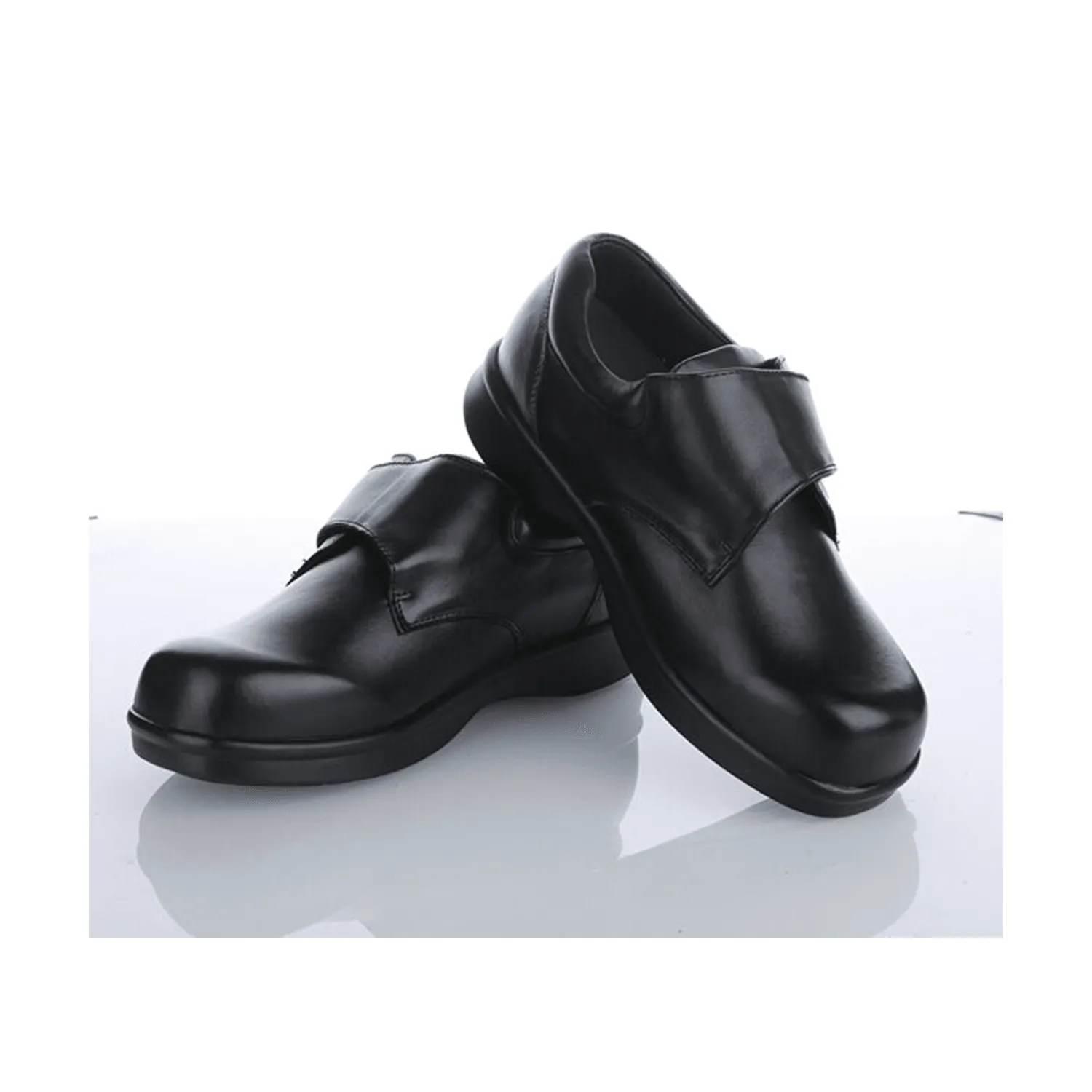 Black Leather Medical Grade Diabetic Footwear
