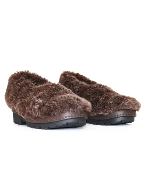 Brown Fur Shoes