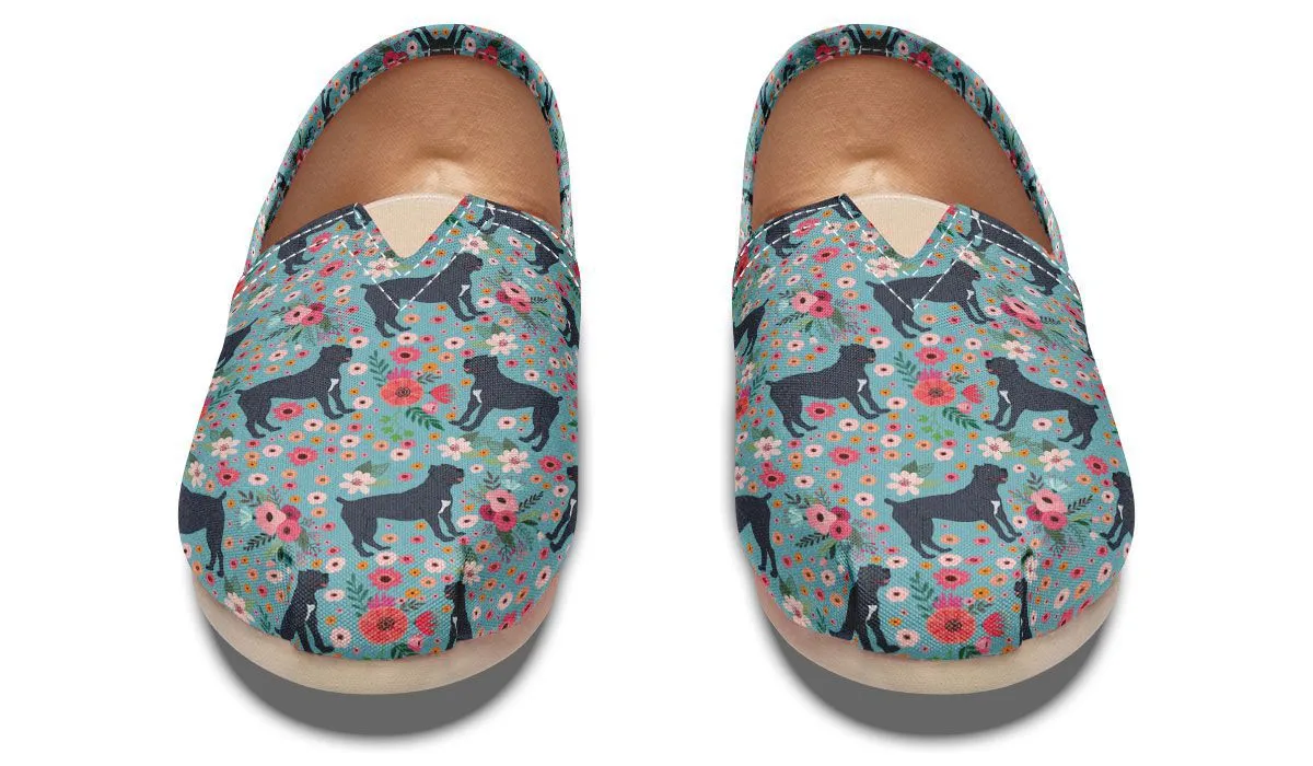 Cane Corso Flower Casual Shoes