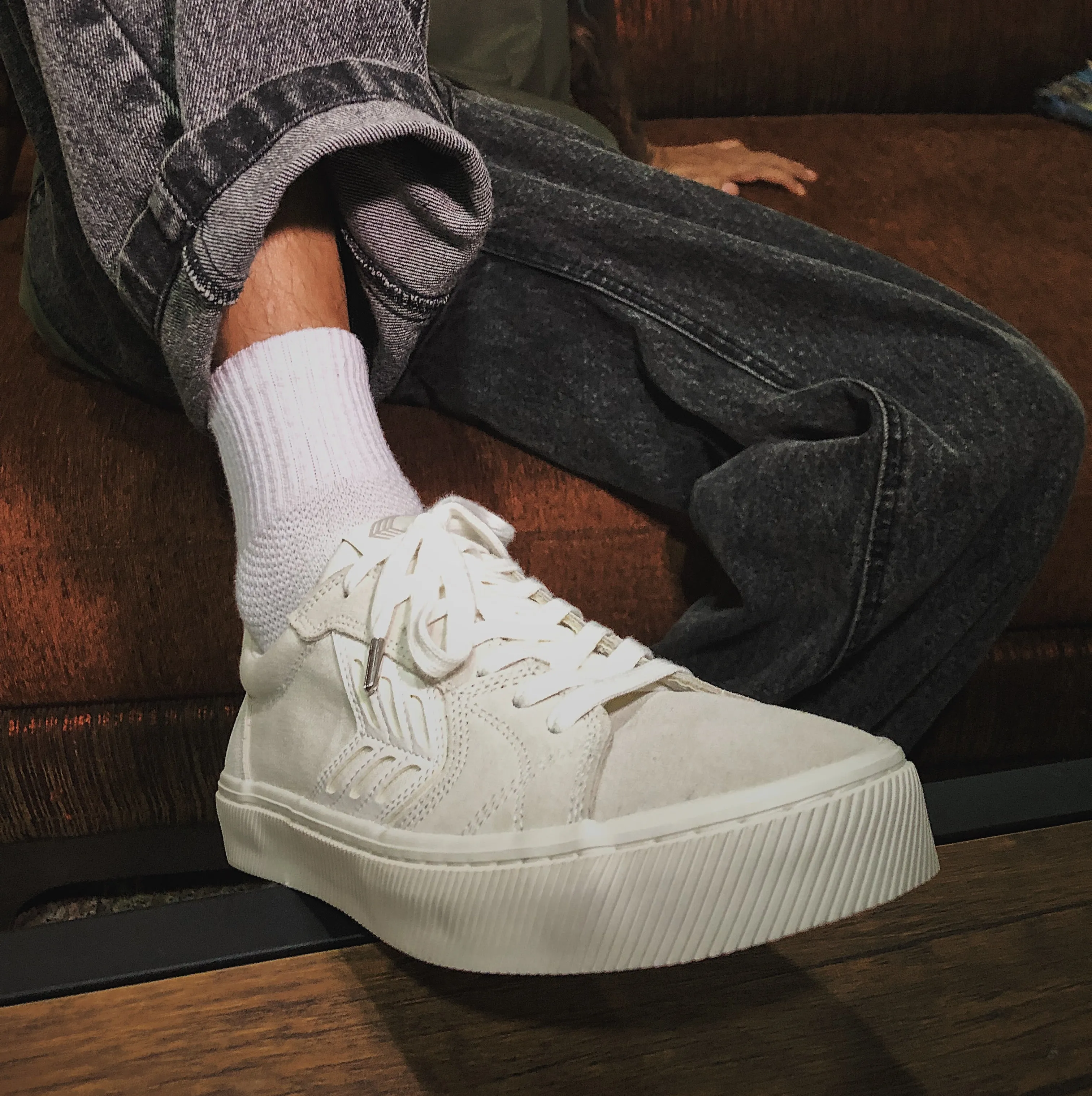 CARIUMA CATIBA PRO Vintage White Canvas/Off White Suede Mens Sneaker