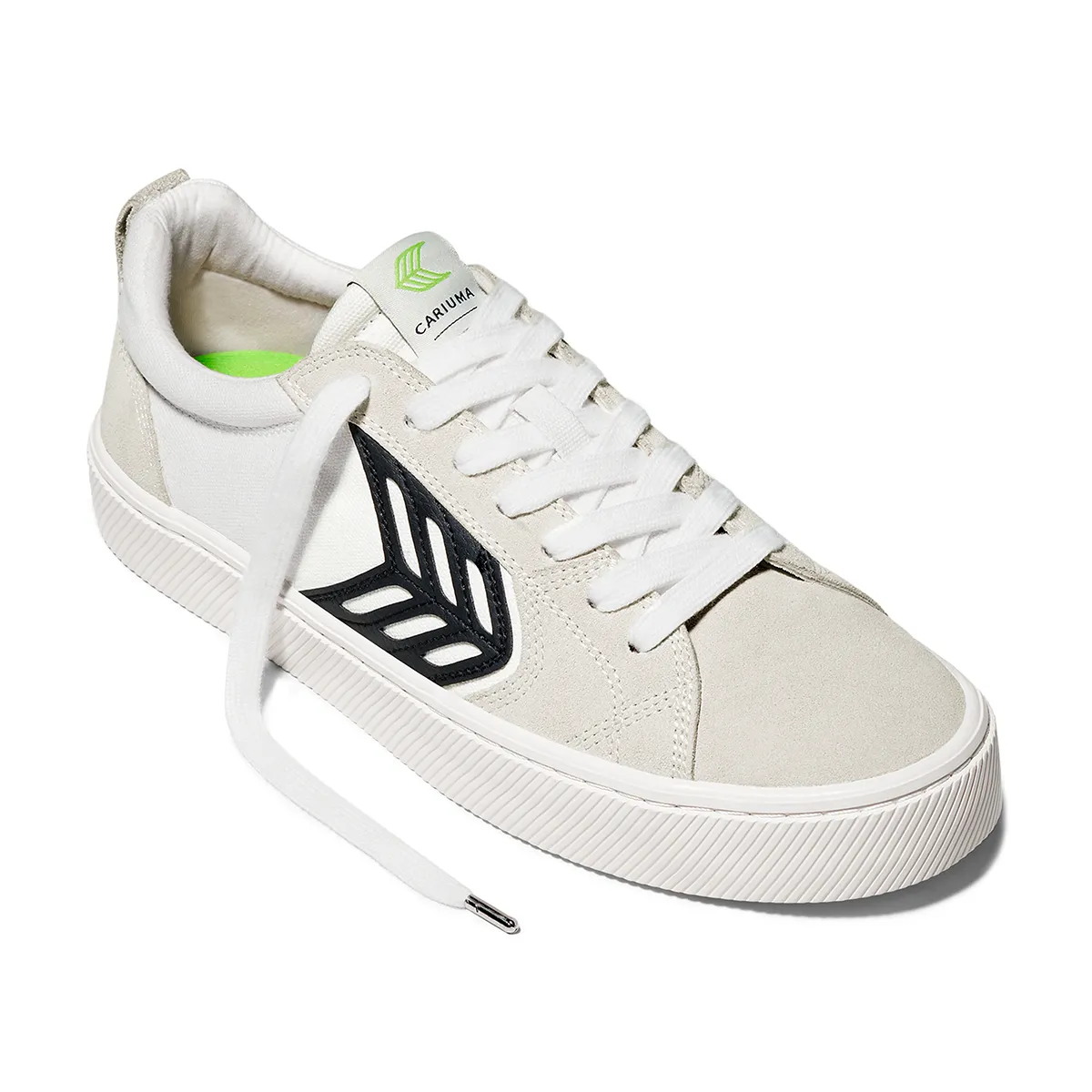 CARIUMA CATIBA PRO  Vintage White Suede/Canvas Black Logo Women's Sneaker