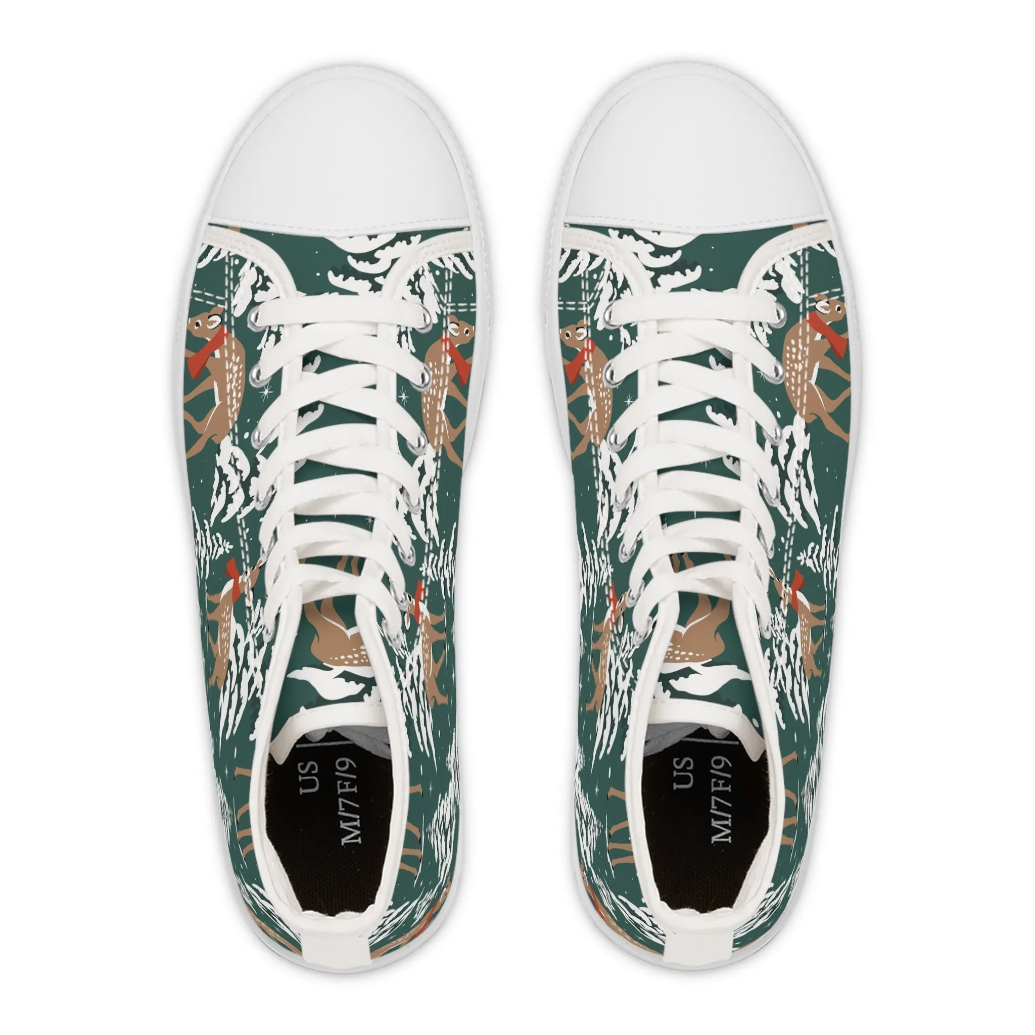 Christmas Reindeers Women's High Top Sneakers