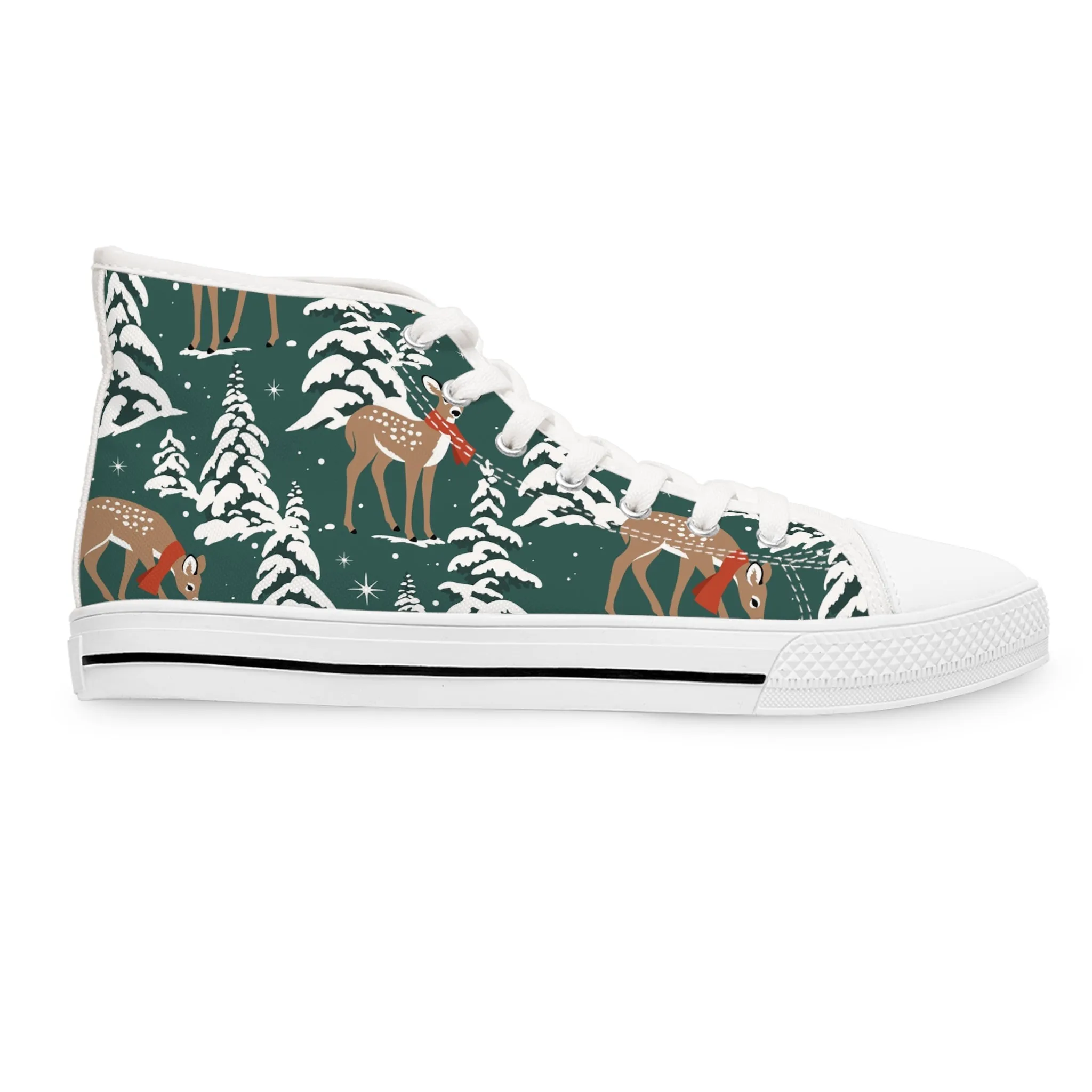 Christmas Reindeers Women's High Top Sneakers