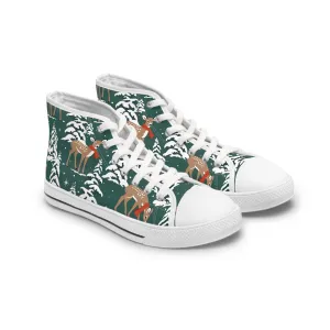 Christmas Reindeers Women's High Top Sneakers