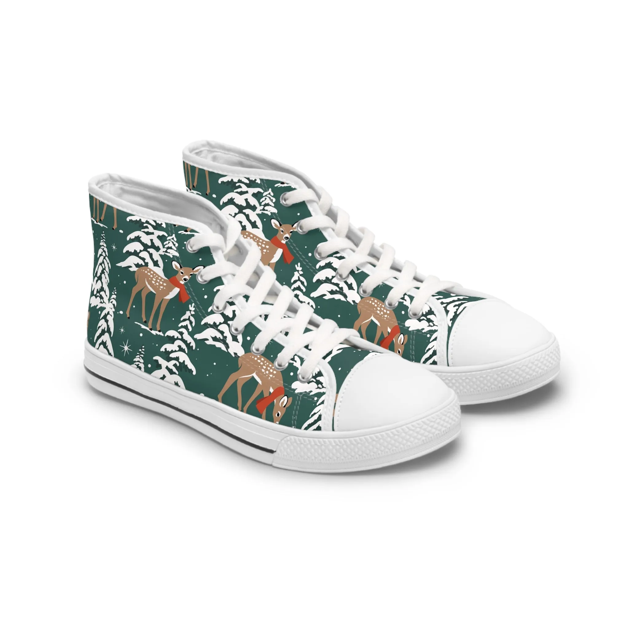 Christmas Reindeers Women's High Top Sneakers