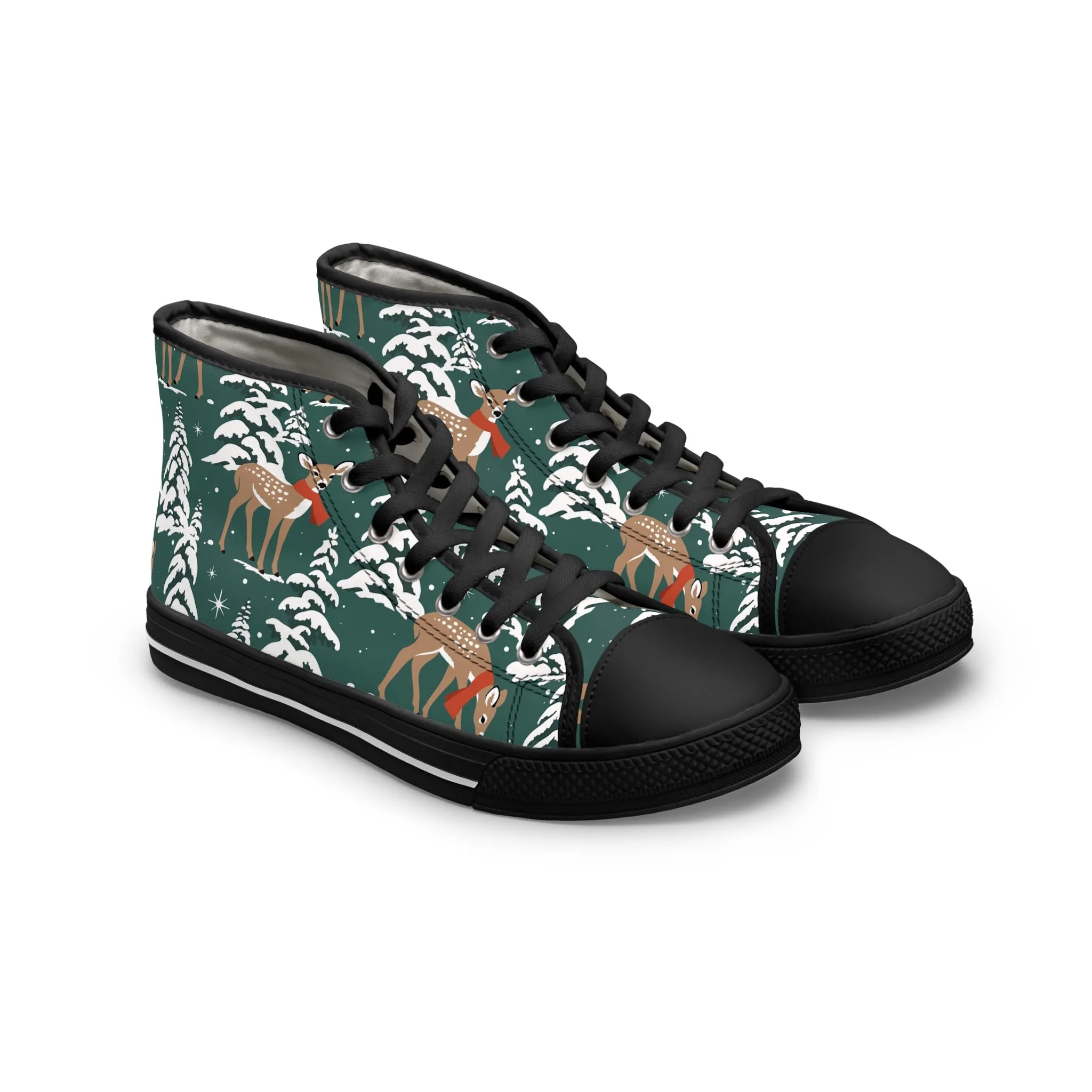 Christmas Reindeers Women's High Top Sneakers
