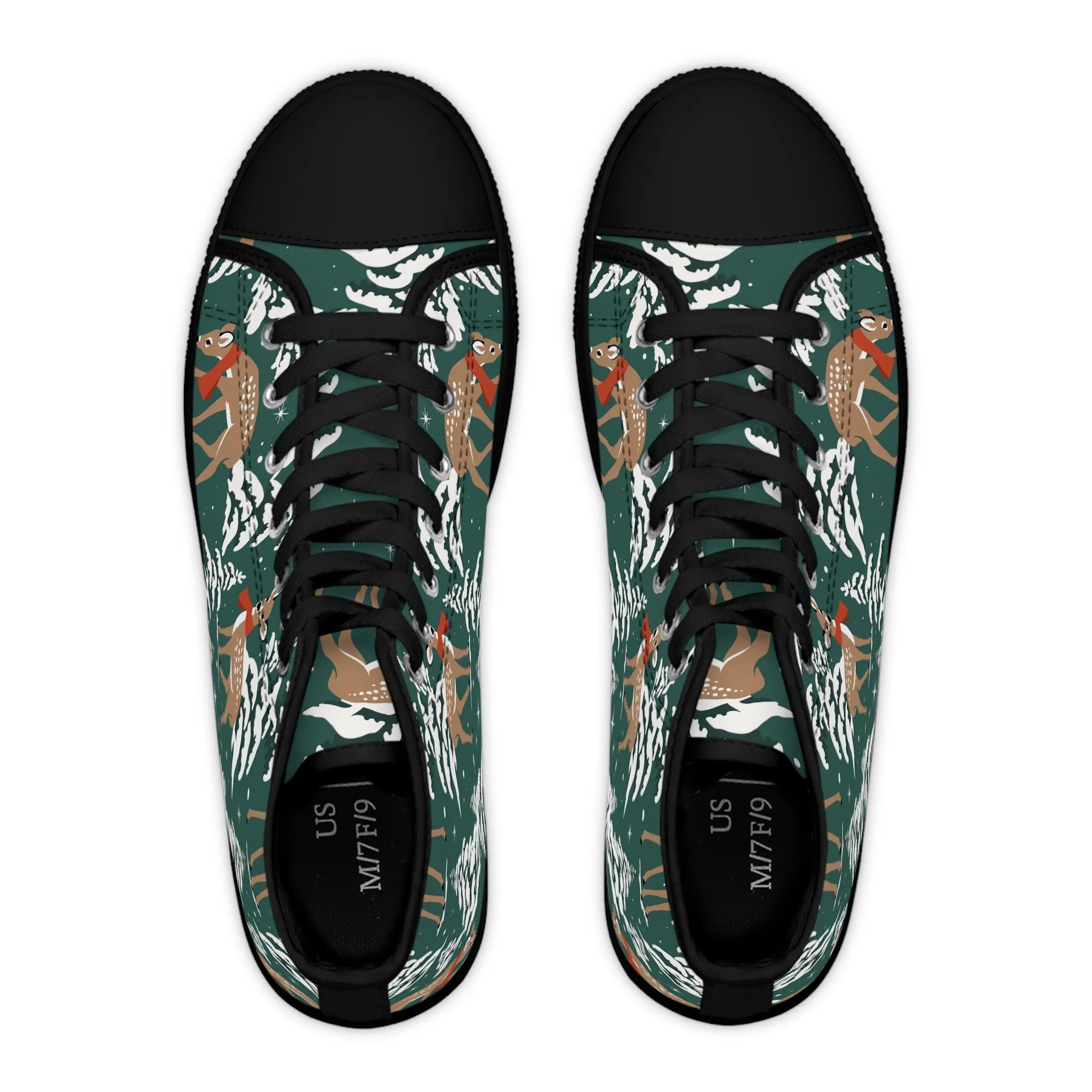Christmas Reindeers Women's High Top Sneakers