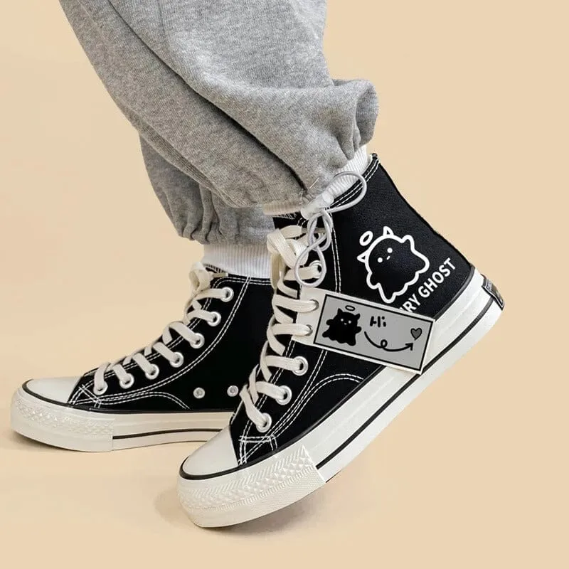 *CLEARANCE* Fairy Ghost High Top Canvas Shoes - Unisex
