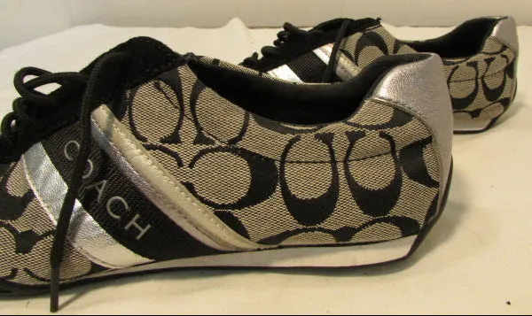 Coach Jayme Black/Gray Monogrammed Sneakers
