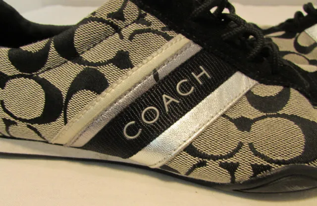 Coach Jayme Black/Gray Monogrammed Sneakers