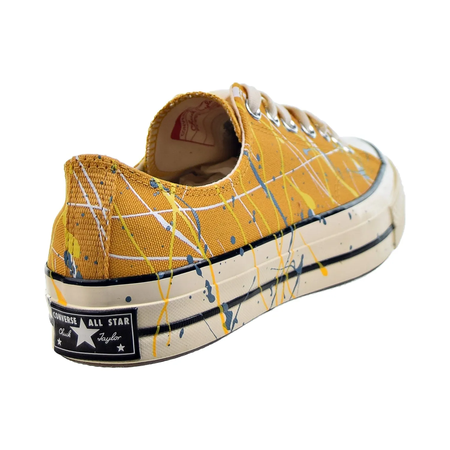 Converse Chuck 70 Ox Paint Splatter Men's Shoes Sunflower Gold-Egret