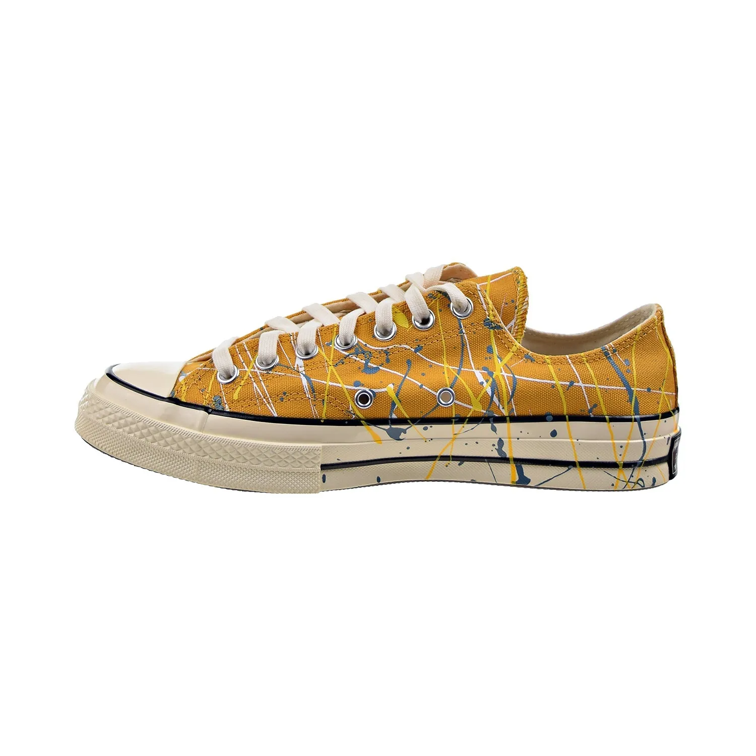 Converse Chuck 70 Ox Paint Splatter Men's Shoes Sunflower Gold-Egret