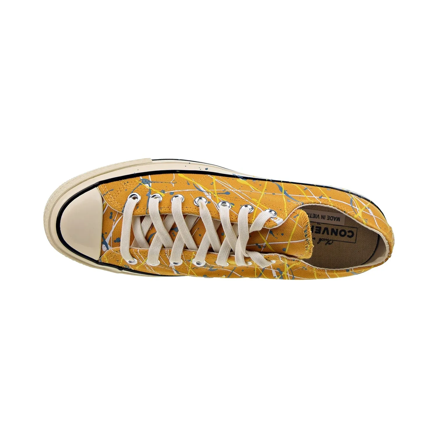 Converse Chuck 70 Ox Paint Splatter Men's Shoes Sunflower Gold-Egret