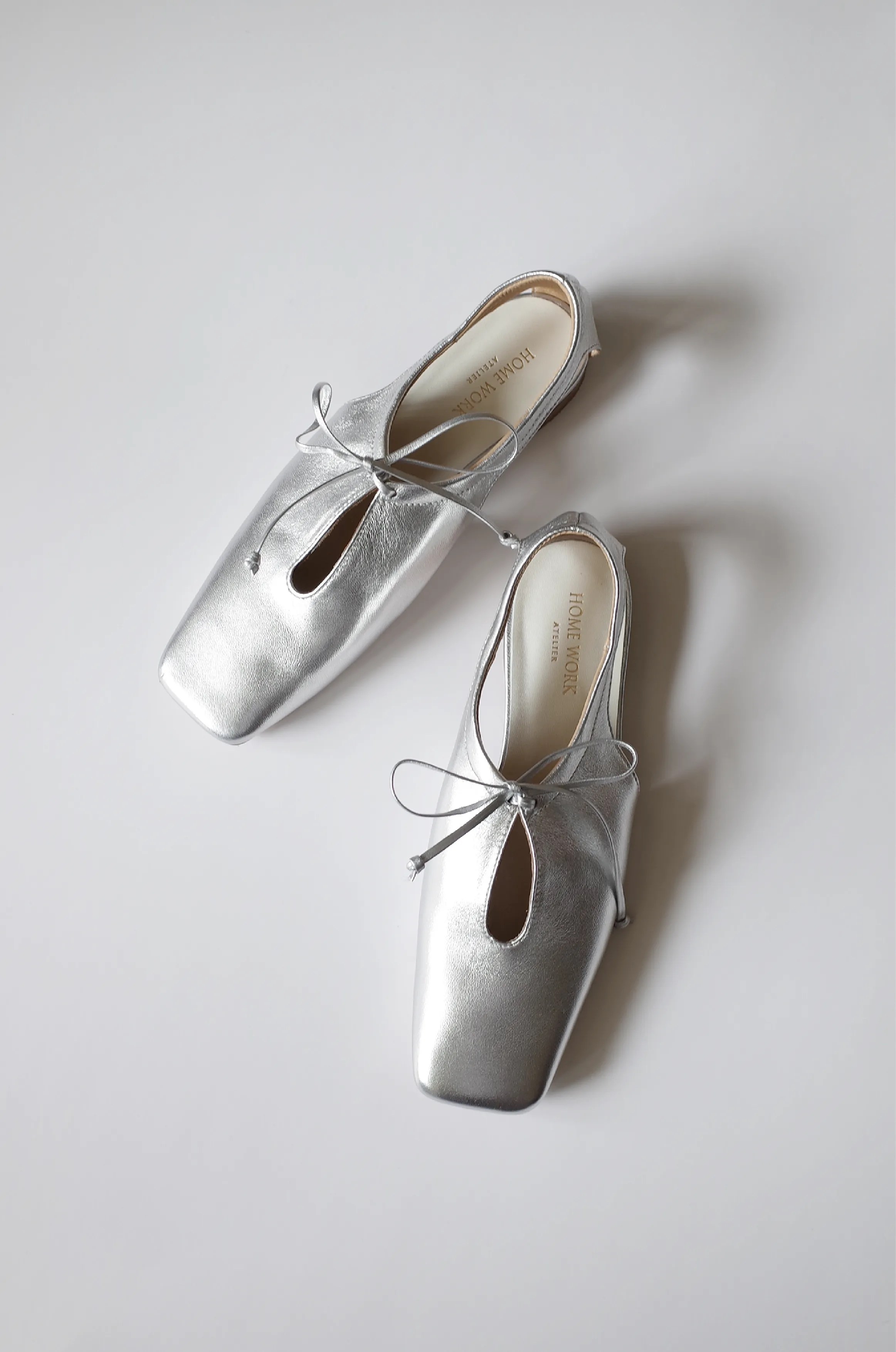 Craftsman Made Leather100% Flat Shoes (Silver&Gold)