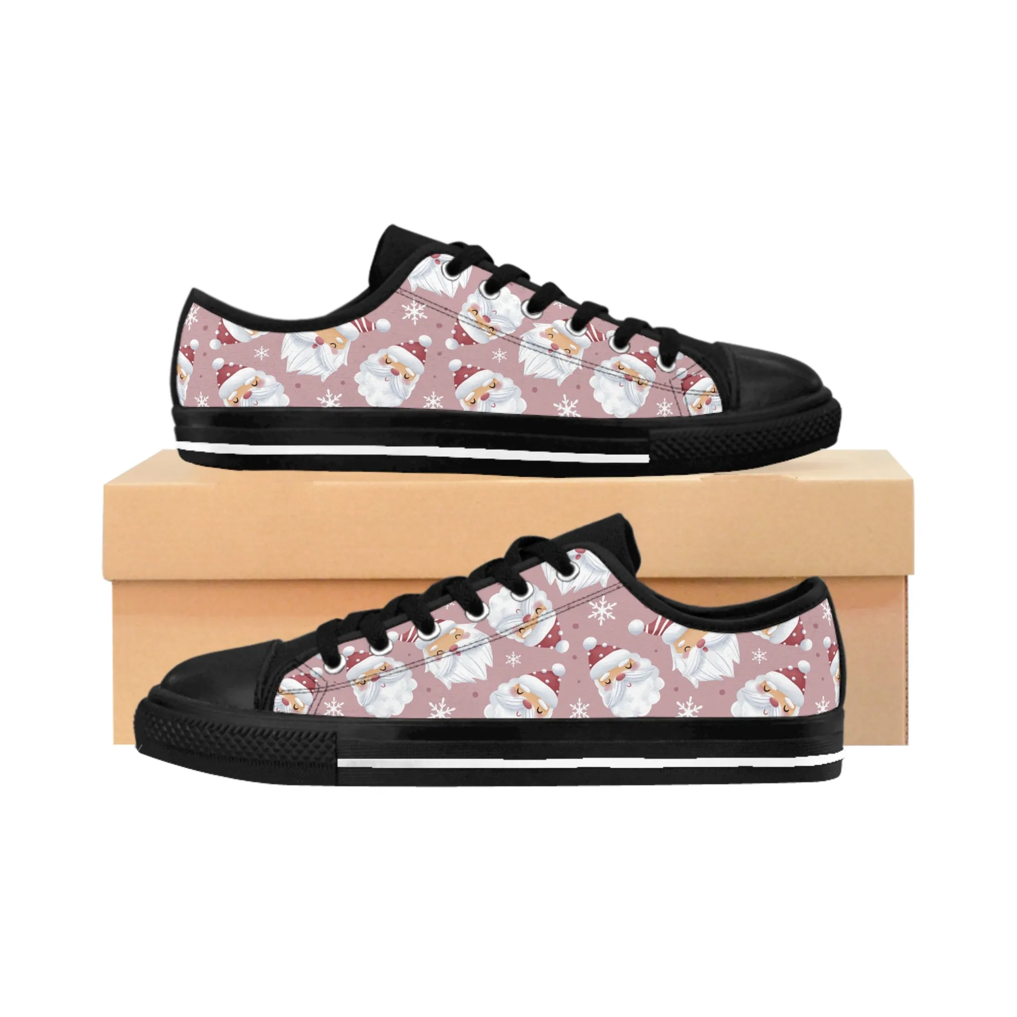 Cute Christmas Santa Clause Women's Sneakers