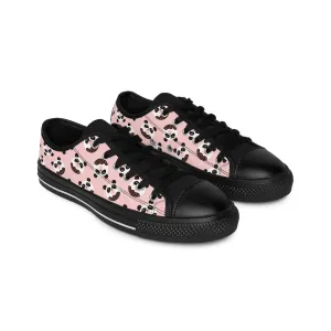 Cute Kawaii Panda Bear Donut Women's Sneakers