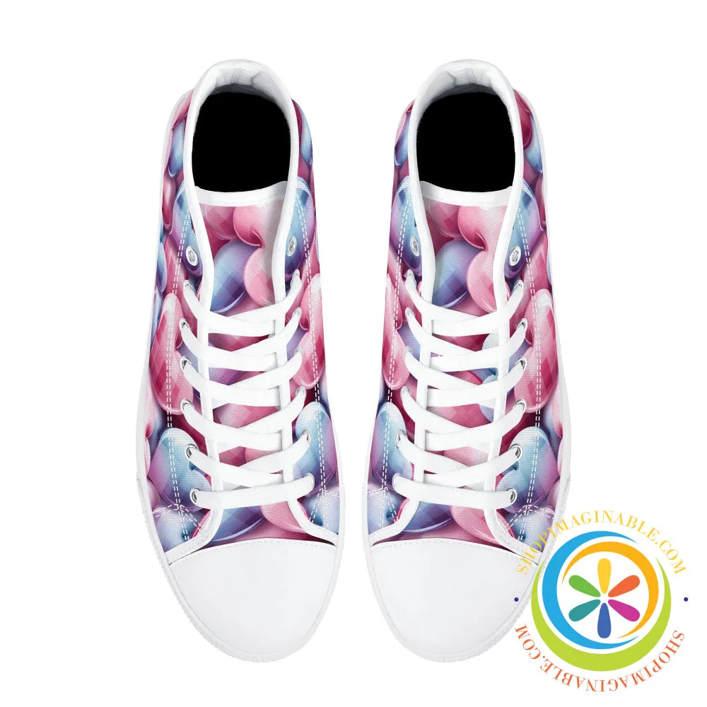 Dance Of The Heart Ladies High Top Canvas Shoes