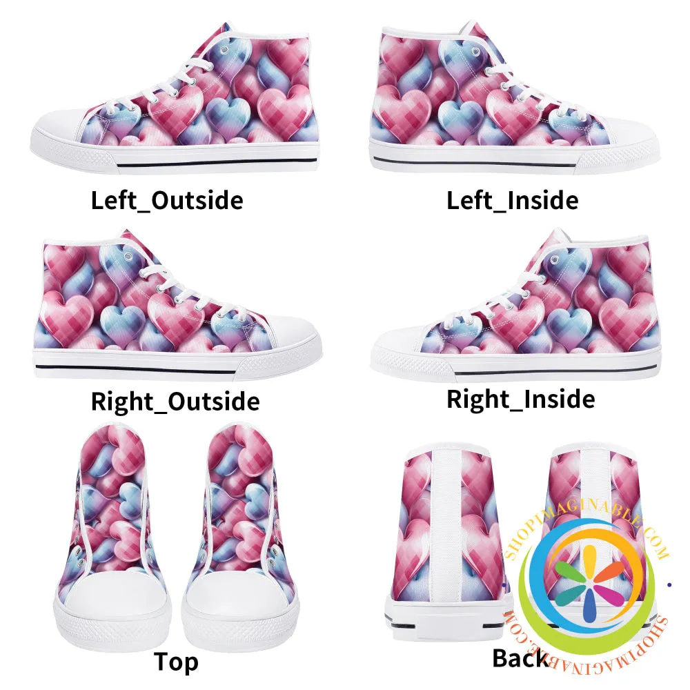 Dance Of The Heart Ladies High Top Canvas Shoes