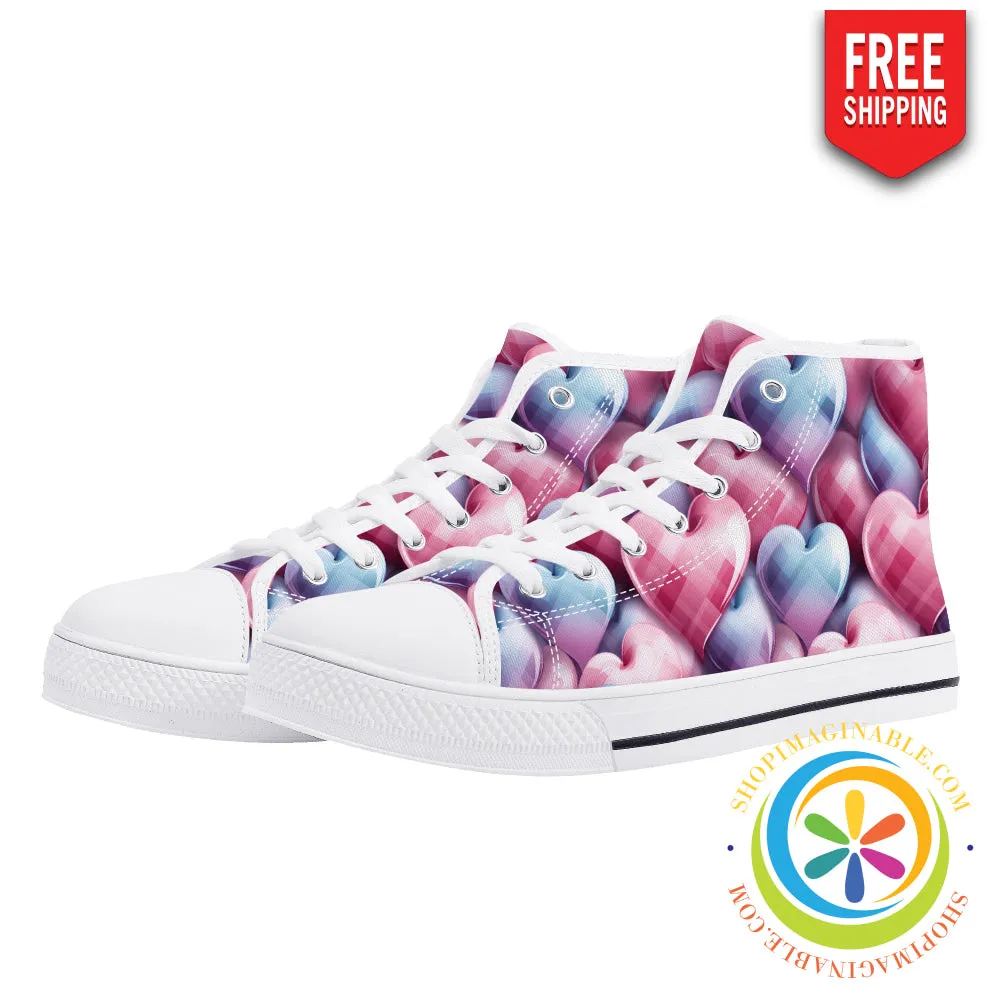 Dance Of The Heart Ladies High Top Canvas Shoes