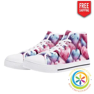 Dance Of The Heart Ladies High Top Canvas Shoes