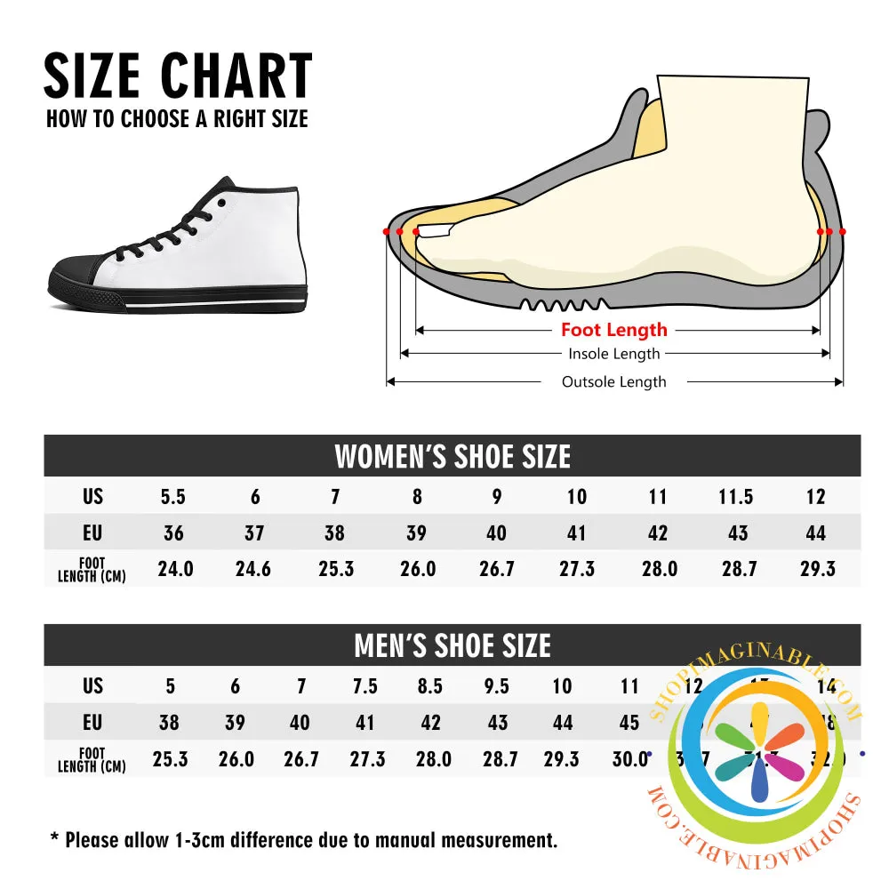 Dance Of The Heart Ladies High Top Canvas Shoes