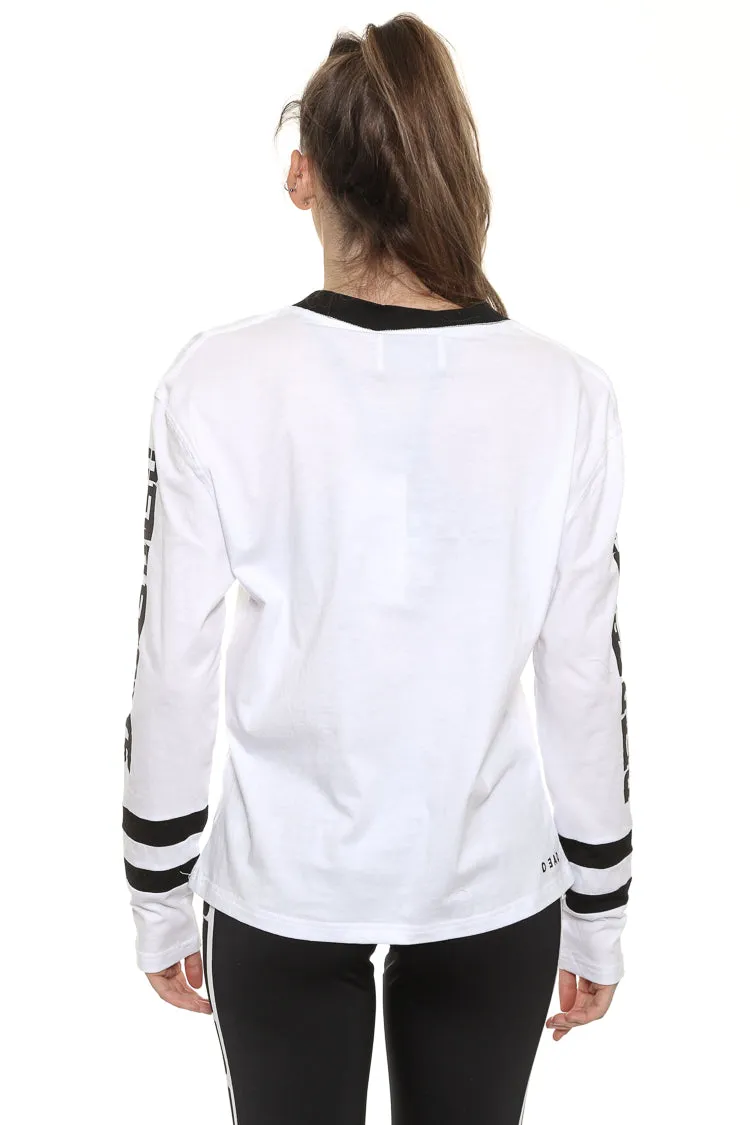 Dead Sports Crop Long Sleeve White