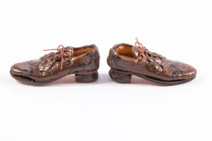 Dollhouse Miniature ~ Handmade Dolls Cobber Vintage Men's Shoes with Laces
