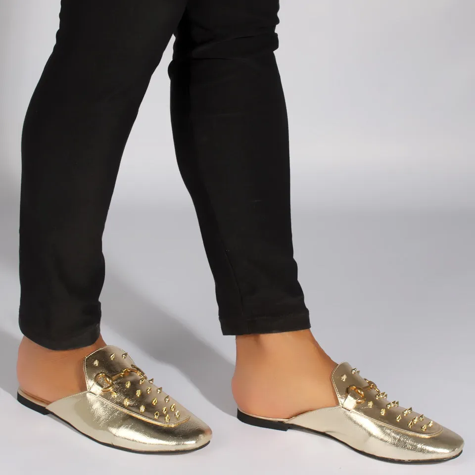 elegent women slipper/ gold/ made in turkey
