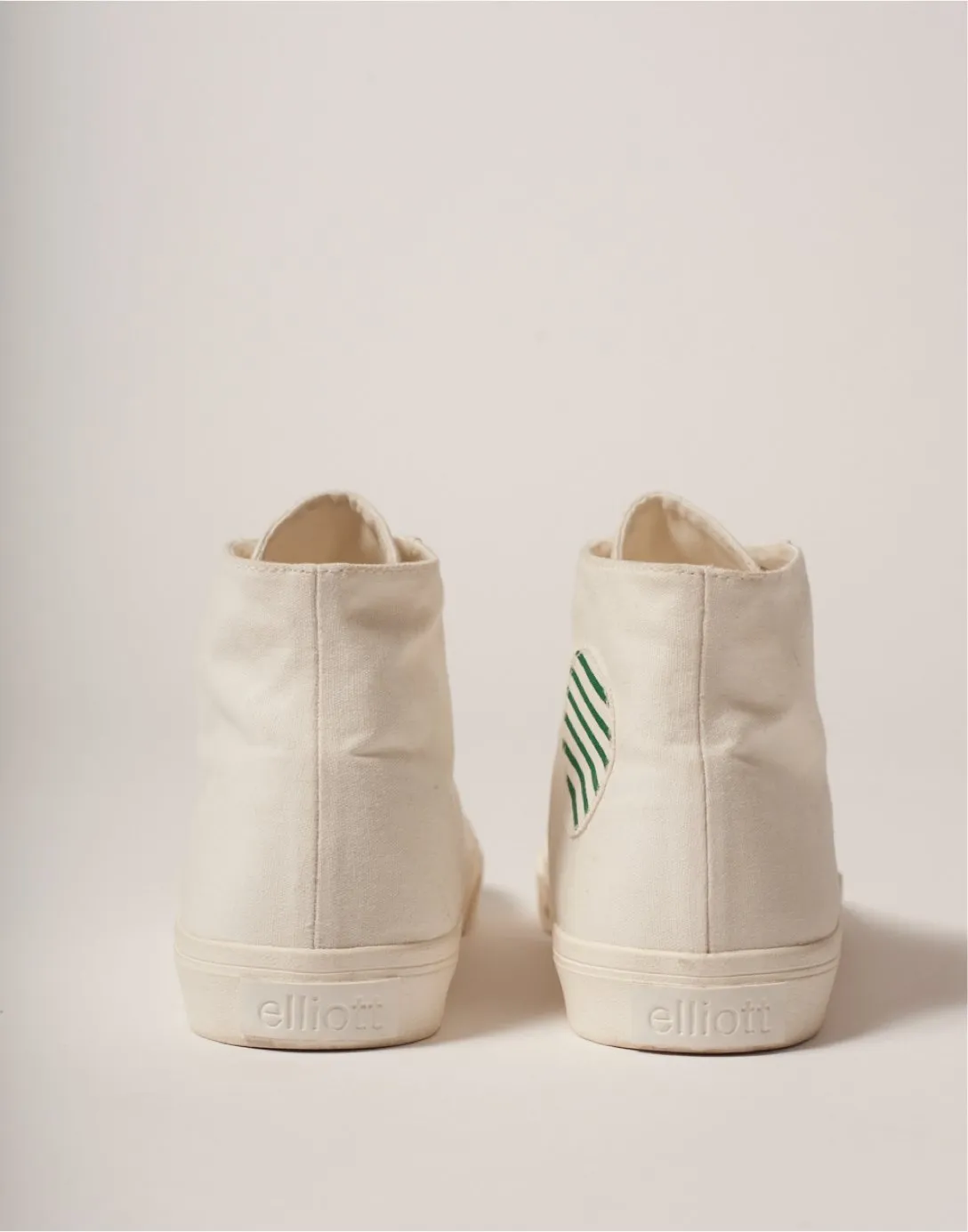 Elliott Footwear High-Top Recycled Canvas White/Stripes