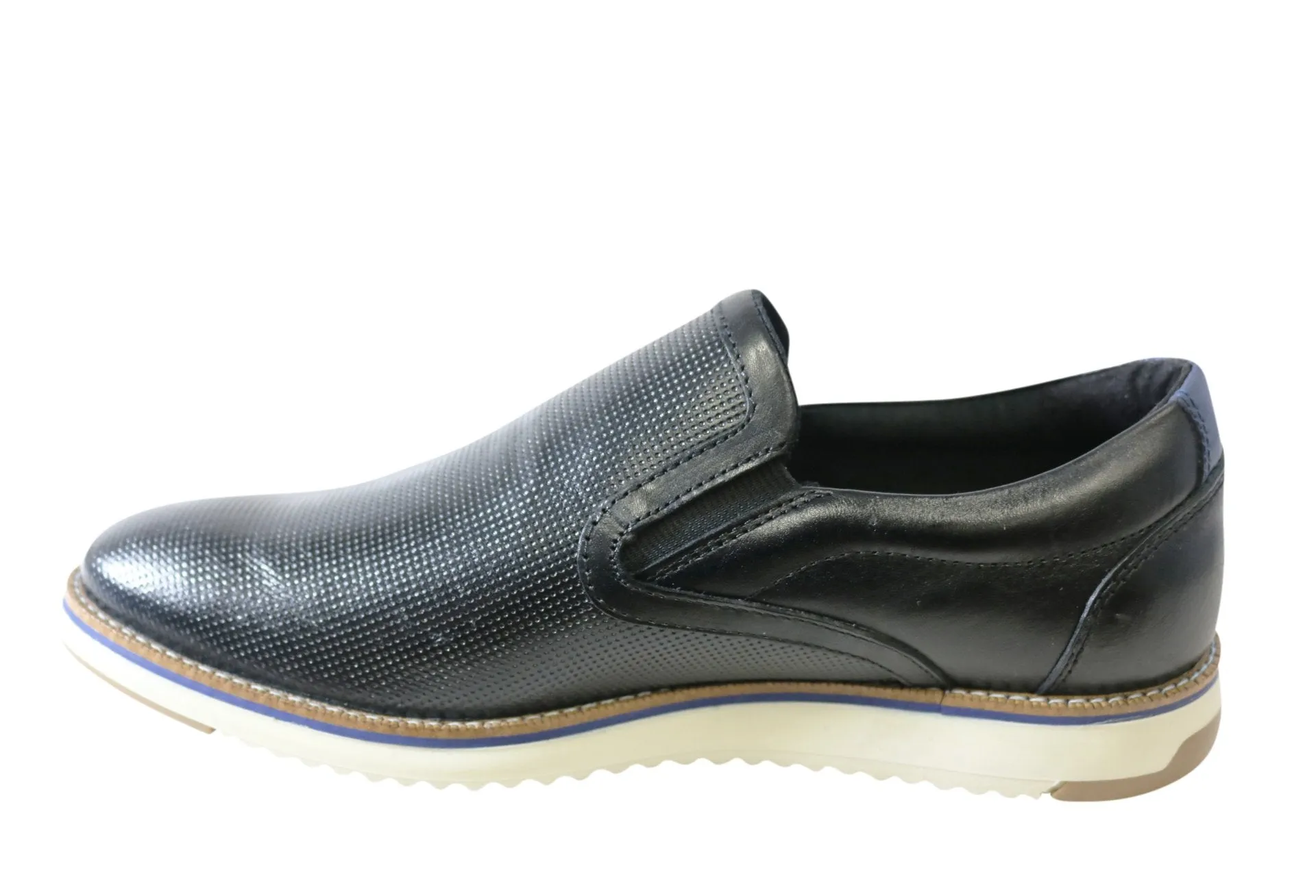 Ferricelli Lawrence Mens Comfort Leather Slip On Shoes Made In Brazil