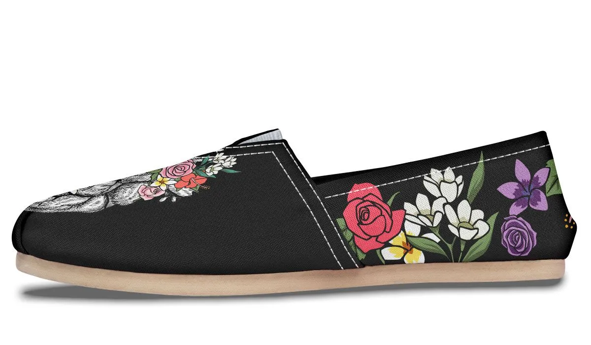 Floral Anatomy Heart Casual Shoes