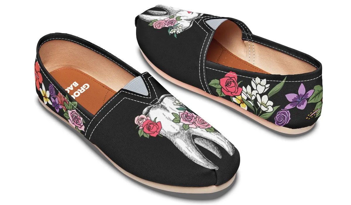 Floral Anatomy Tooth Casual Shoes