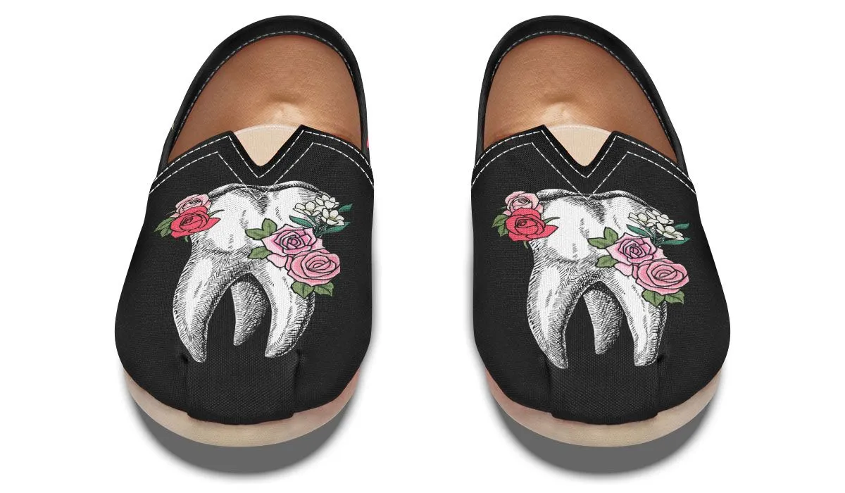 Floral Anatomy Tooth Casual Shoes