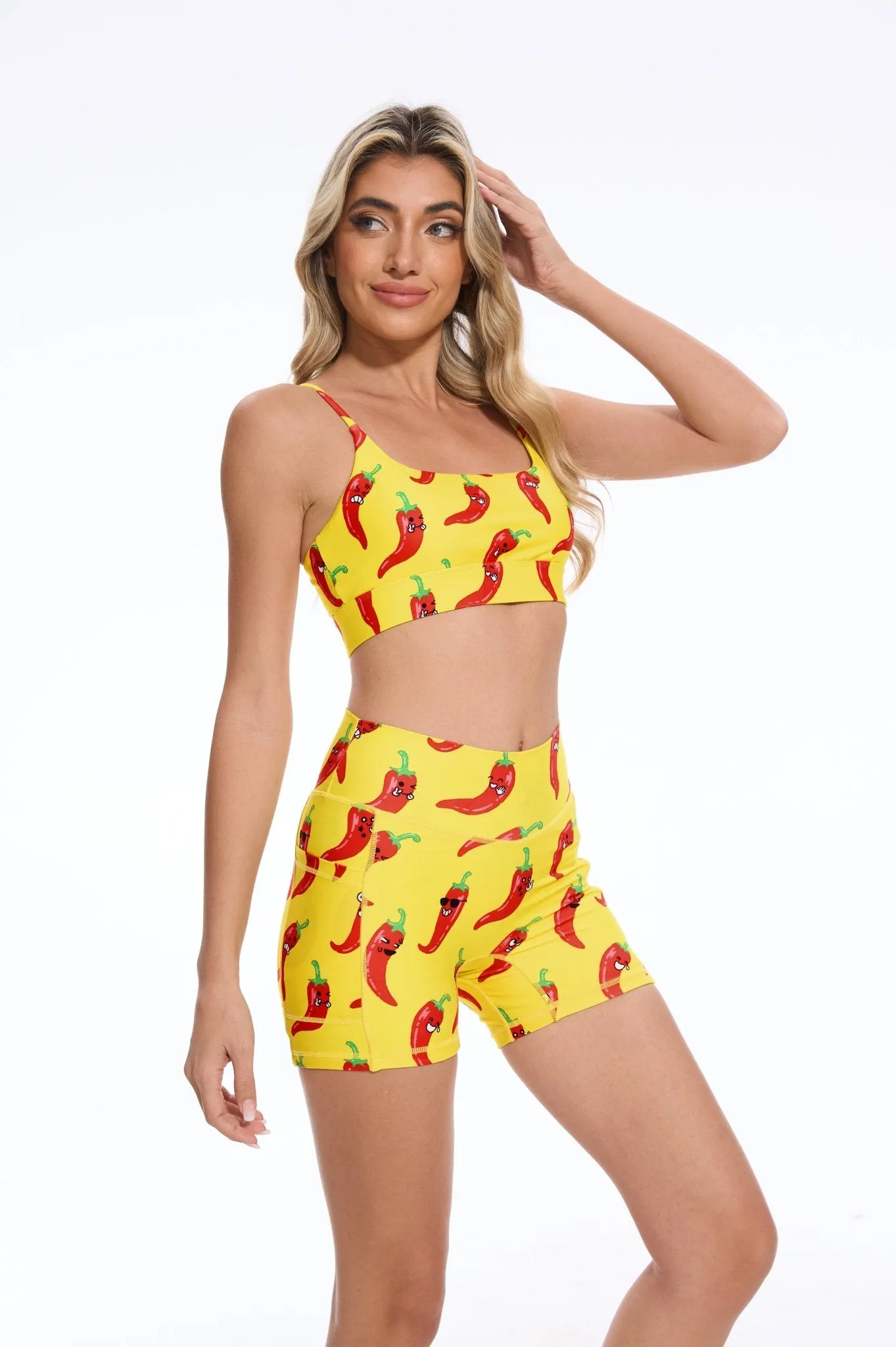 Fun Chilli Square Neck Sports Bra