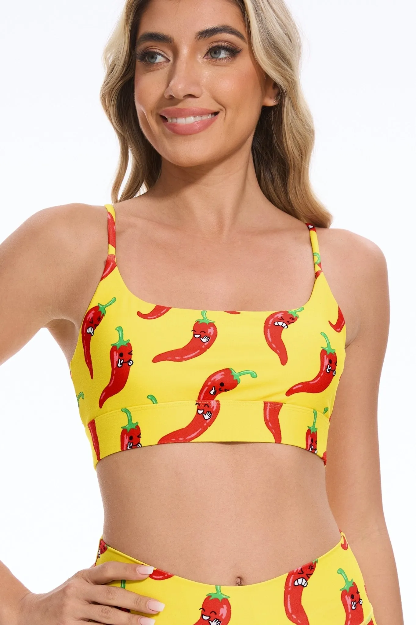 Fun Chilli Square Neck Sports Bra