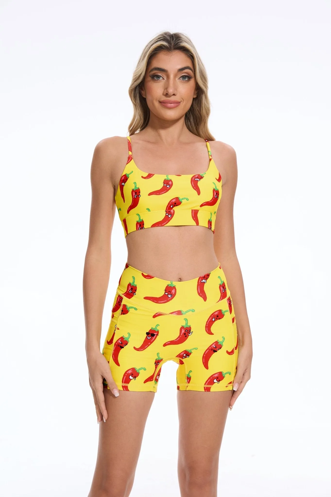 Fun Chilli Square Neck Sports Bra