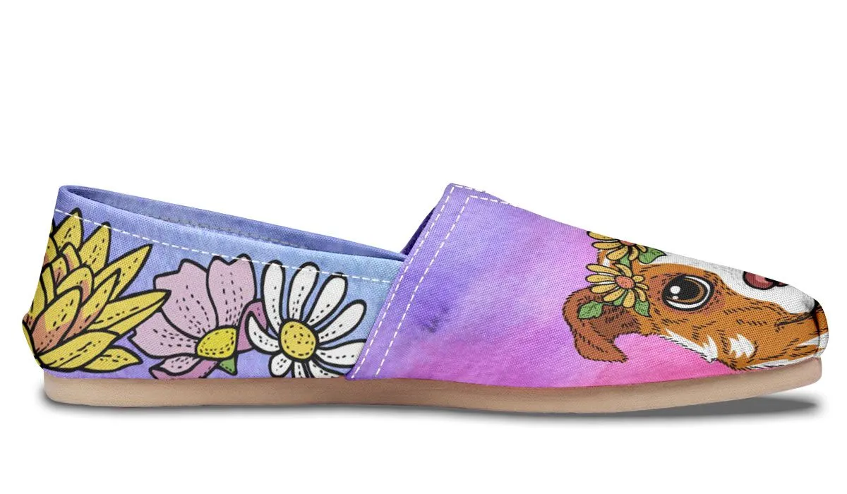 Fun Floral Australian Shepard Casual Shoes